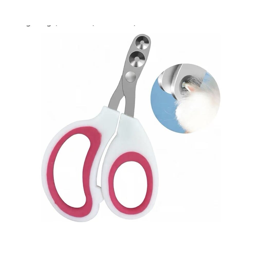 Pet Nail Clippers, 2mm & 3mm Circular Cutting Holes for Small Animals
